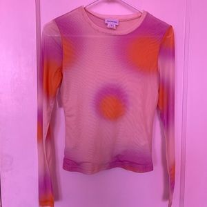 Find me now pink mesh long sleeve